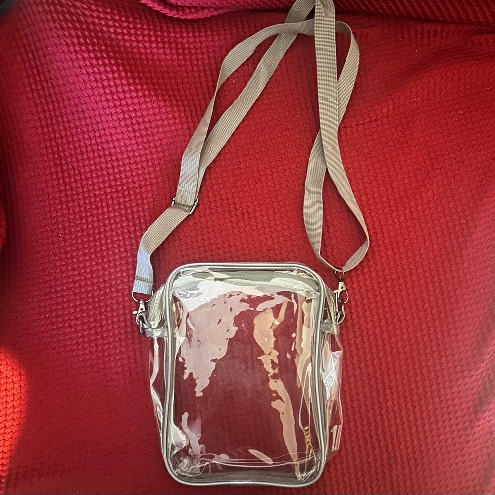 Clear Stadium Approved Crossbody Bag - Black/Gray Trim - PRICE PER BAG